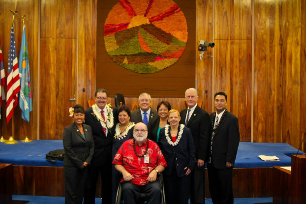 Councilmembers with Victorinos